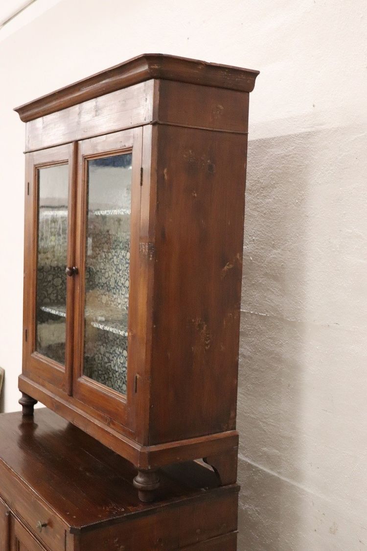 19th Century Rustic Country Sideboard in Fir Wood
