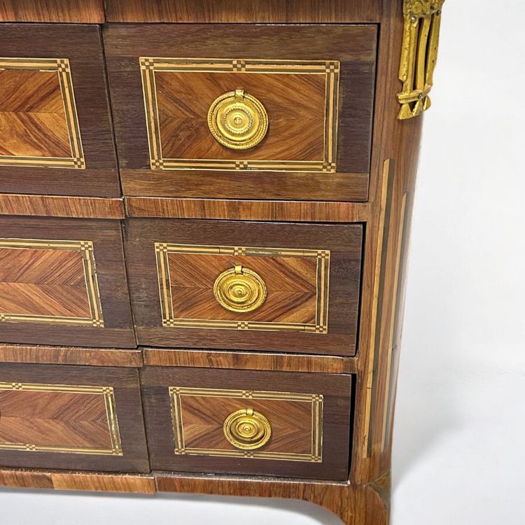 Transition Period Marquetry Chest of Drawers Stamped L Boudin (1735-1804)