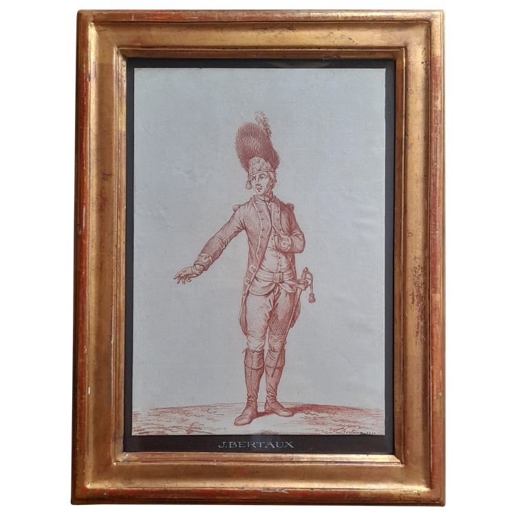 Jacques Berthaux 1741-1818 sanguine soldier