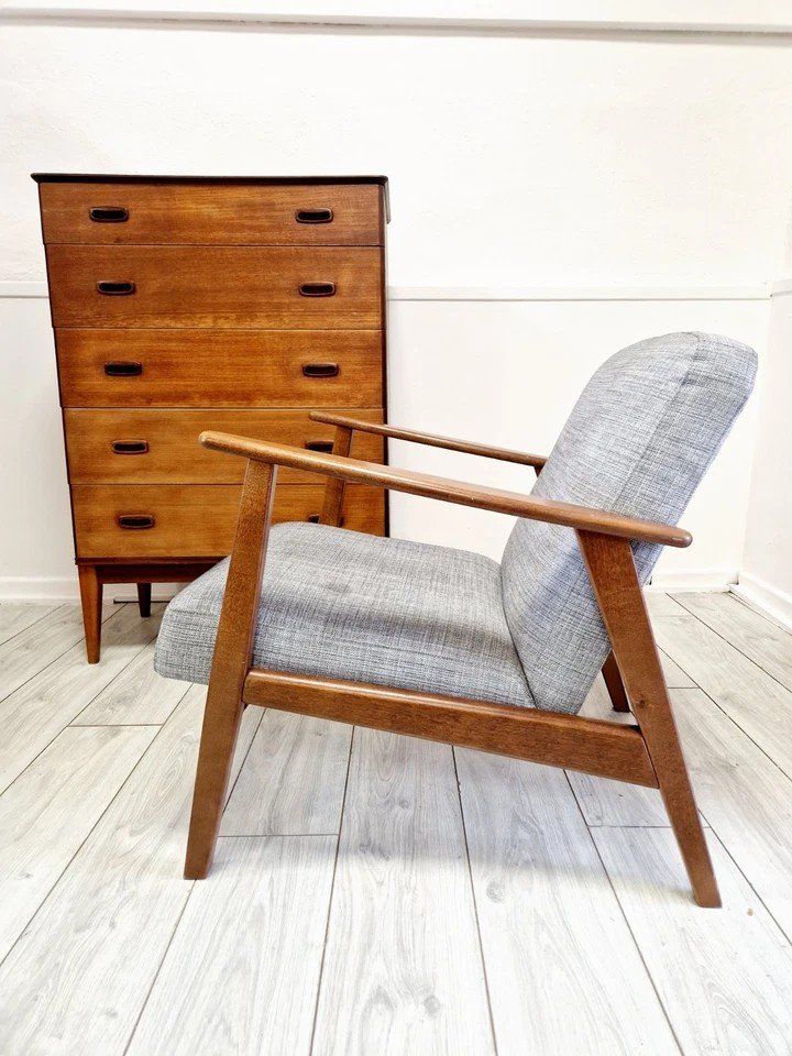 Mid-Century Style Teak Lounge Chair
