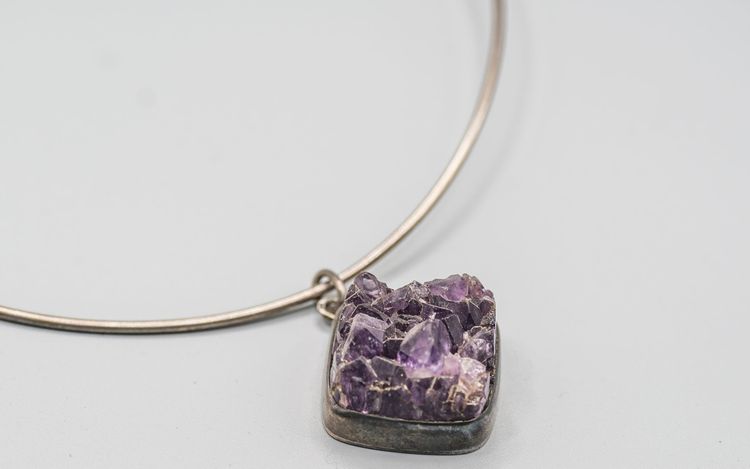 Bent KNUDSEN, girocollo in argento con ametista