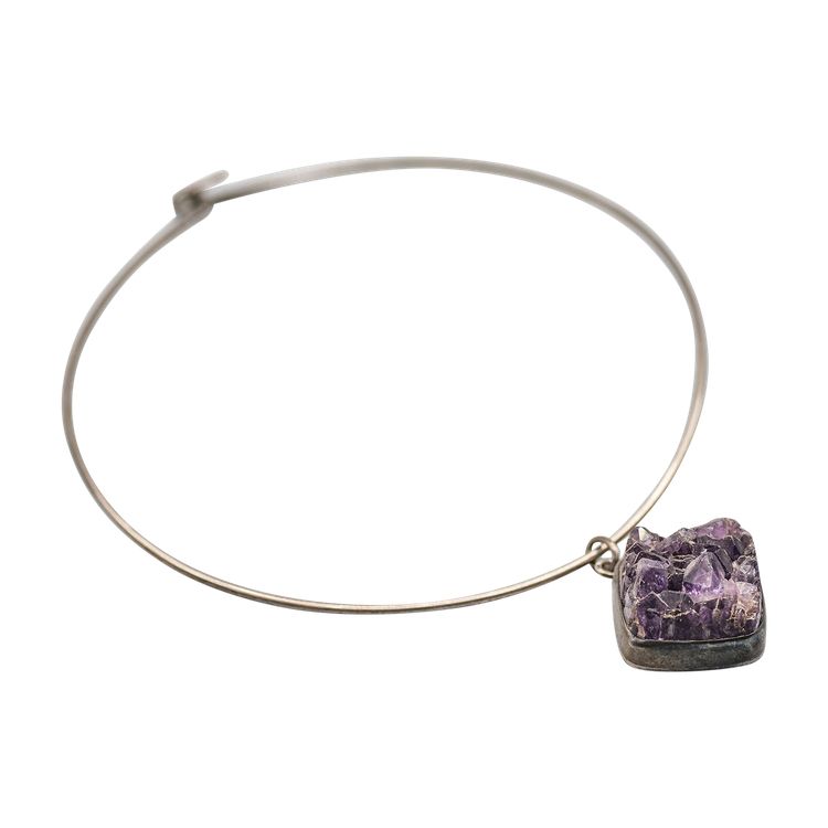 Bent KNUDSEN, girocollo in argento con ametista