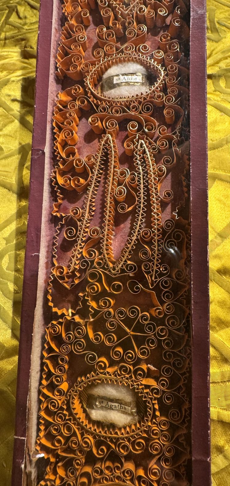 Croix Reliquaire Paperolles Au Neuf Reliques - XIXe