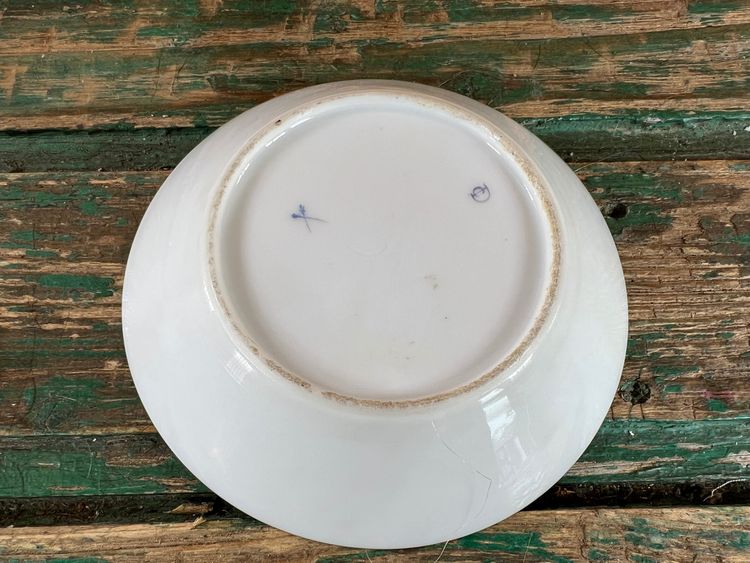 Tazza in porcellana di Meissen, disegno di un limone - Fine XVIII/inizio XIX secolo