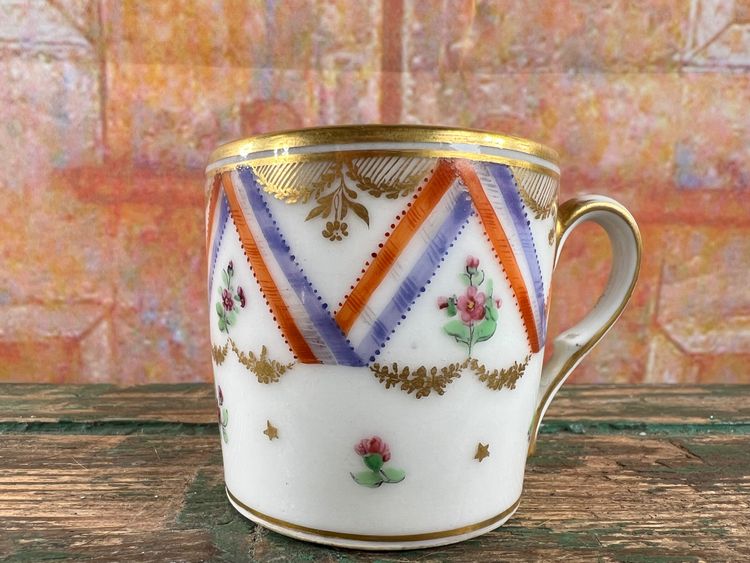 Tazza in porcellana di Meissen, disegno di un limone - Fine XVIII/inizio XIX secolo