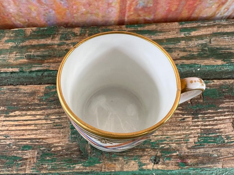 Tazza in porcellana di Meissen, disegno di un limone - Fine XVIII/inizio XIX secolo