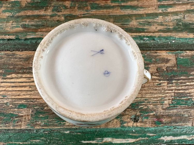 Tazza in porcellana di Meissen, disegno di un limone - Fine XVIII/inizio XIX secolo