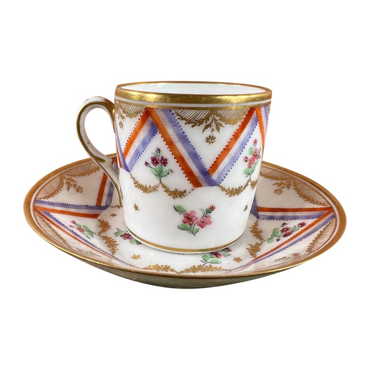 Tazza in porcellana di Meissen, disegno di un limone - Fine XVIII/inizio XIX secolo