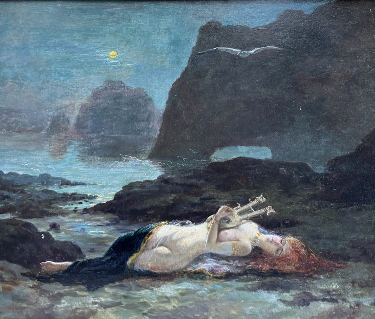 P. Léonard (xix-xx) - Symbolist school - La Mort De Sapho, Circa 1890