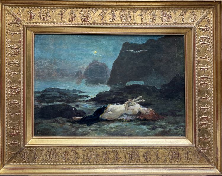 P. Léonard (xix-xx) - Symbolist school - La Mort De Sapho, Circa 1890