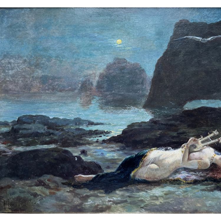 P. Léonard (xix-xx) - Symbolist school - La Mort De Sapho, Circa 1890