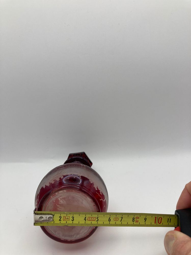 3 Bohemian crystal bottles