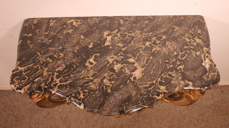 Console d'époque Louis XV En Bois Doré
