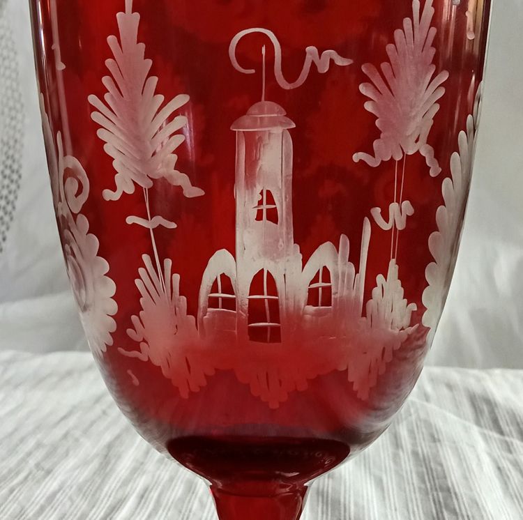Bohemian crystal vase