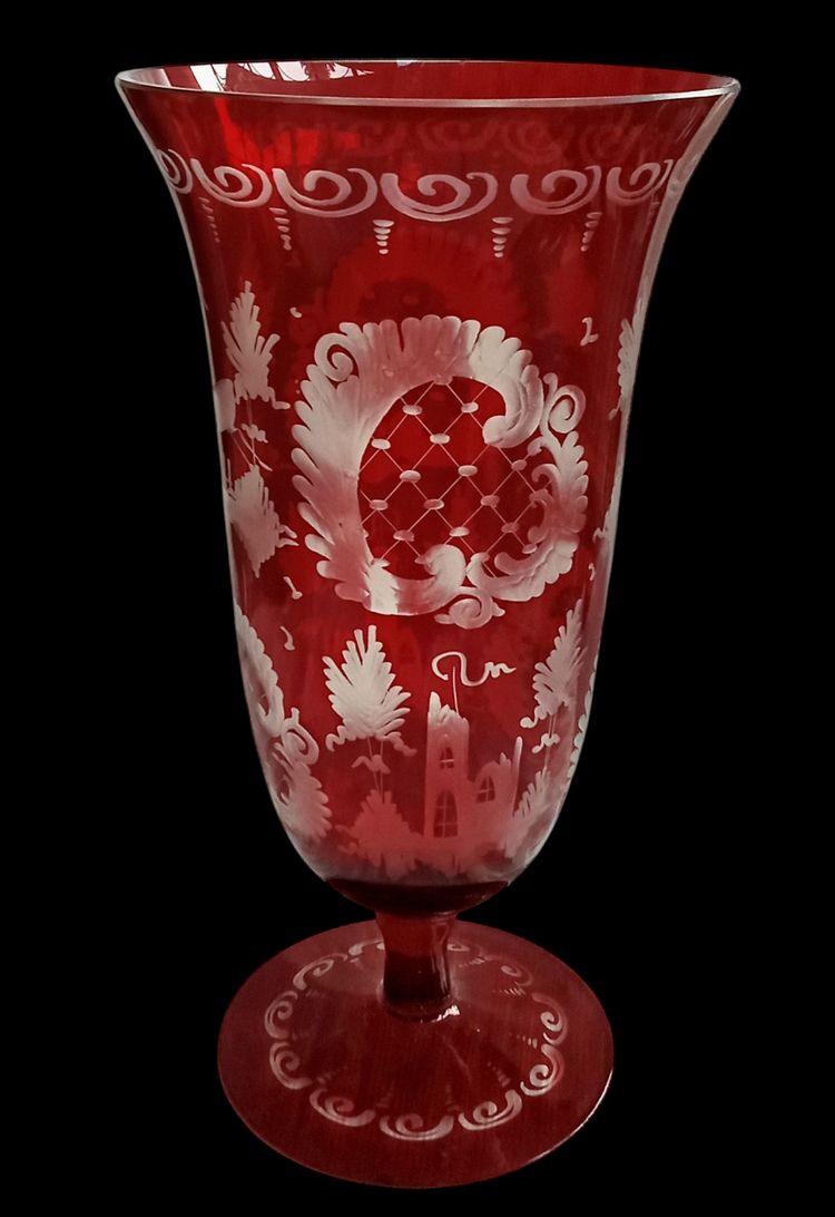 Bohemian crystal vase