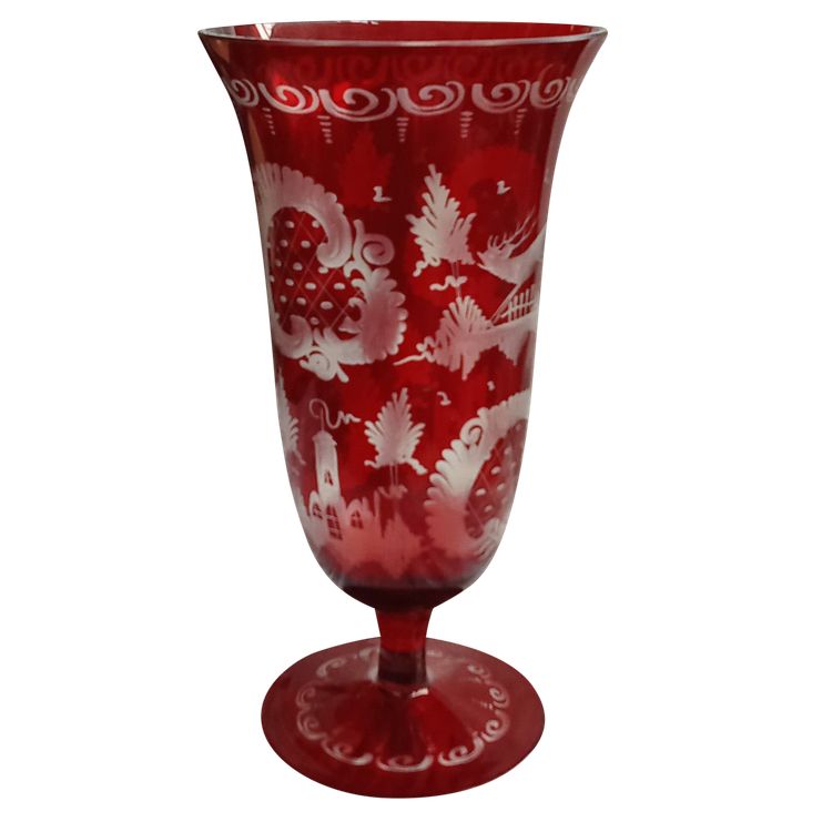 Bohemian crystal vase