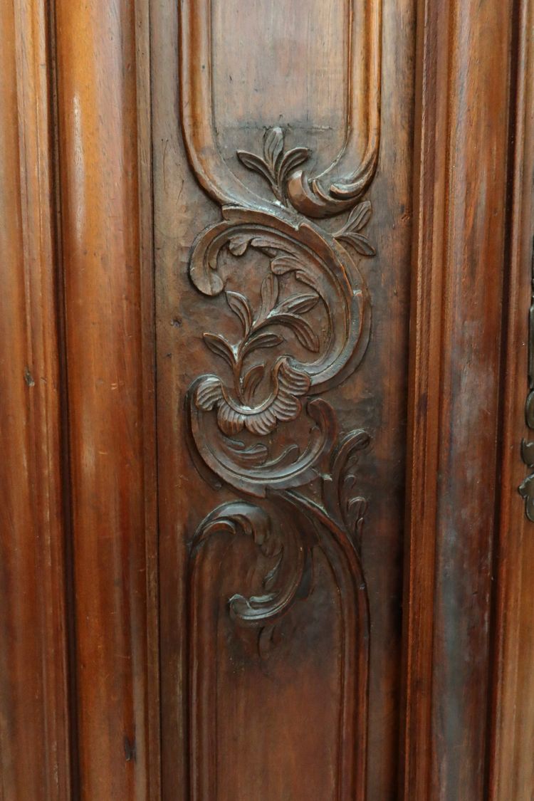 Lyon-style walnut wardrobe, 18th century