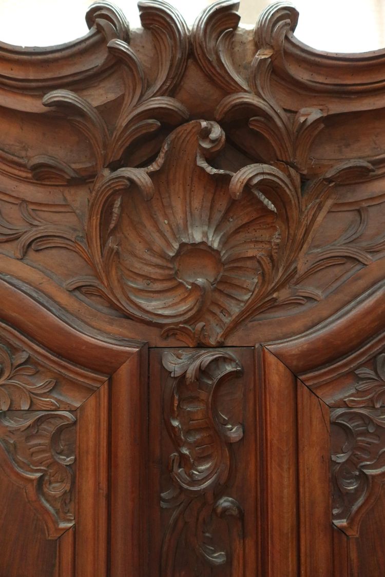 Lyon-style walnut wardrobe, 18th century