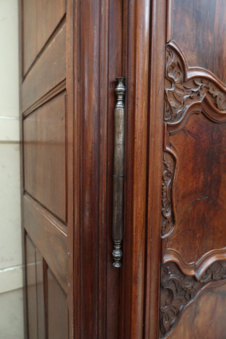 Lyon-style walnut wardrobe, 18th century