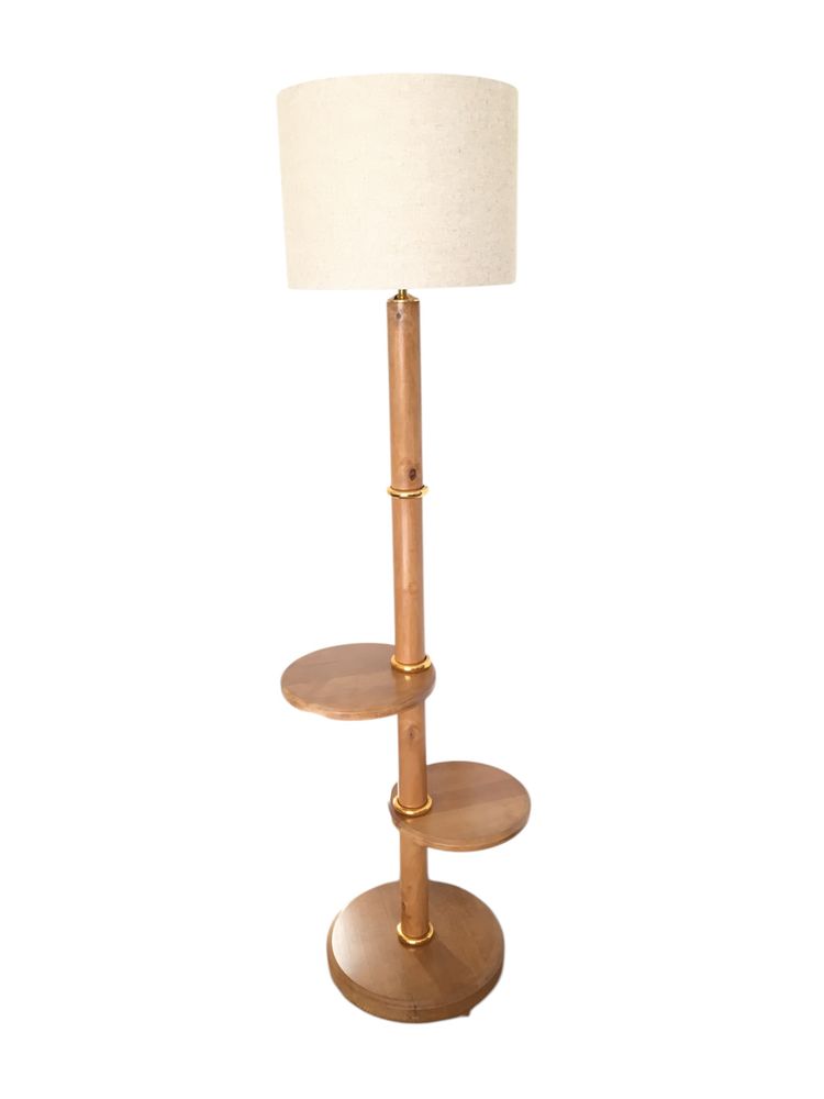 Lampada da servitore in legno, Vintage - Anni '50
