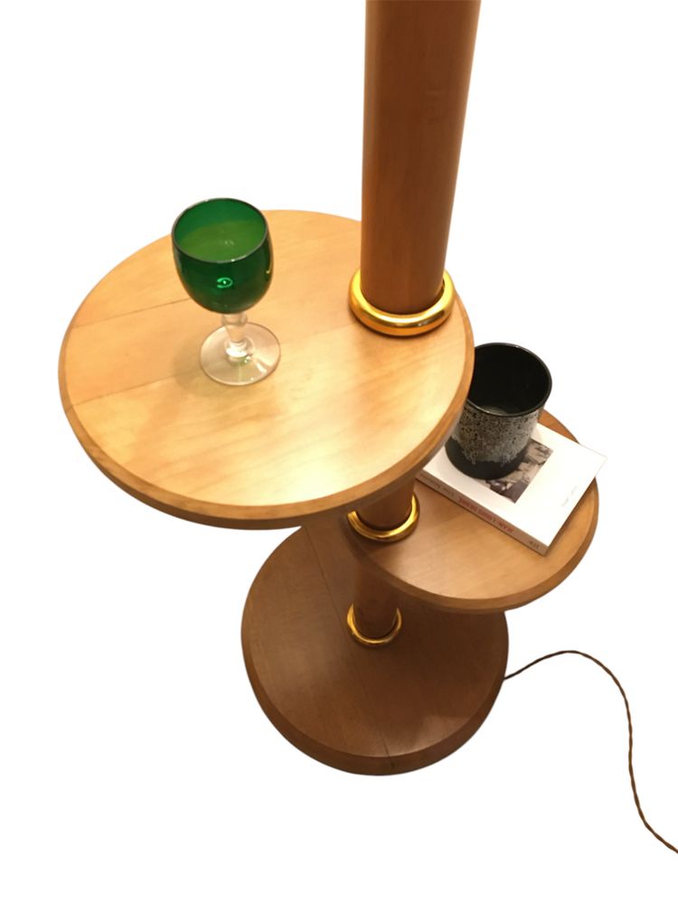 Lampada da servitore in legno, Vintage - Anni '50