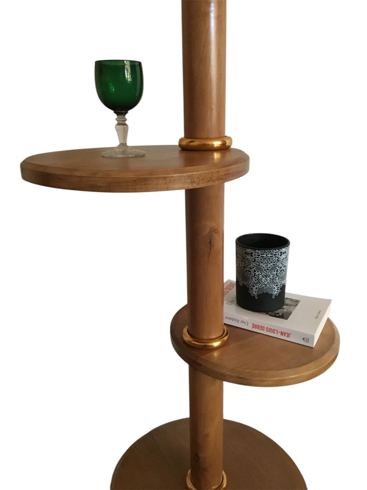 Lampada da servitore in legno, Vintage - Anni '50