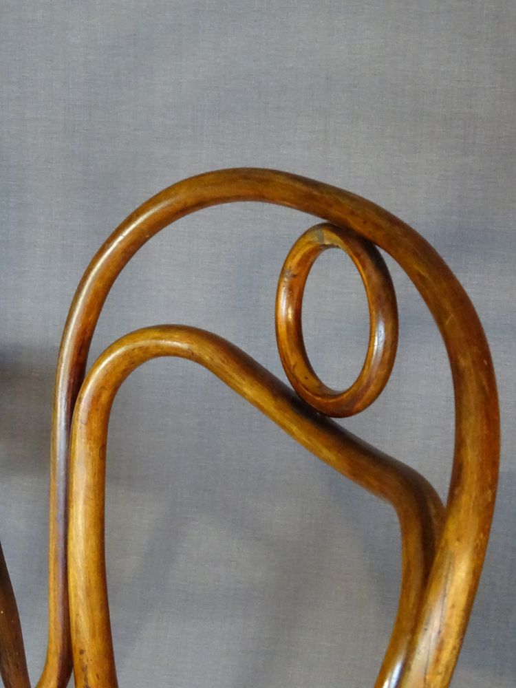 Set of 4 cane bistro chairs, 1905 to 1925, Kohn, Turpe , Hofmann .