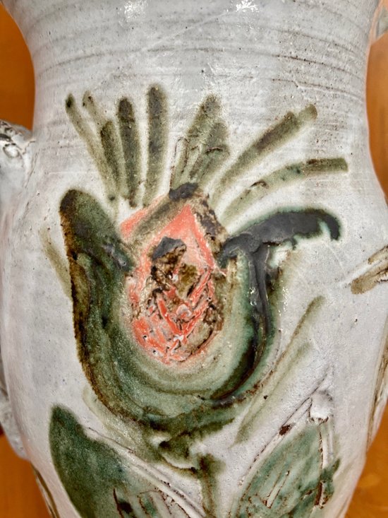 THIRY ALBERT (1932-2009). Grand pichet en faience émaillée.