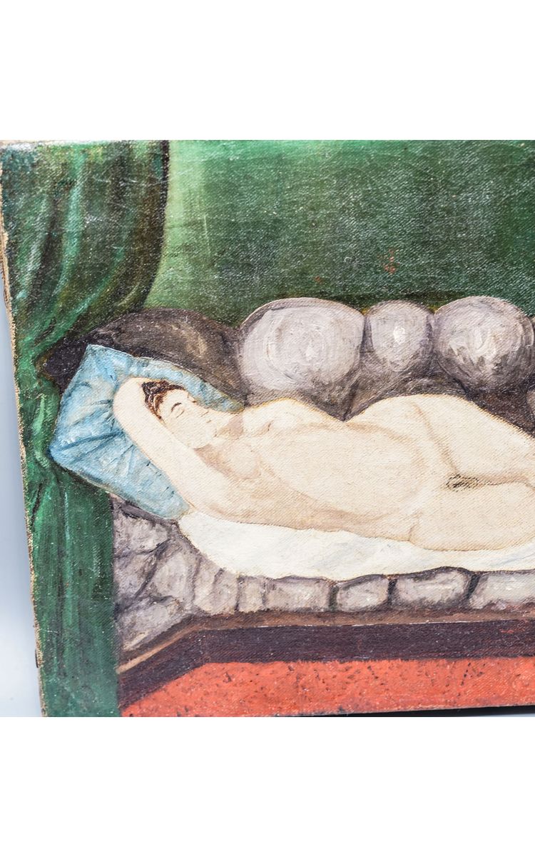 Paar "NU", Öl auf Leinwand, Kleinformat