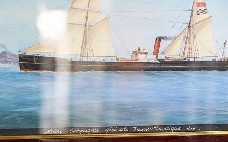 Gaetano d'ESPOSITO, 1858-1911, Marina "Mosè 1899" nel golfo di Napoli