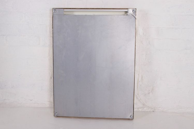 Modernist Art Deco Brass Lighted Mirror