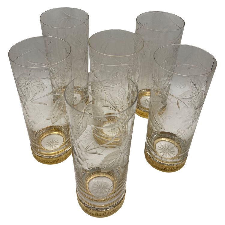 Longdrinkgläser aus Kristall 