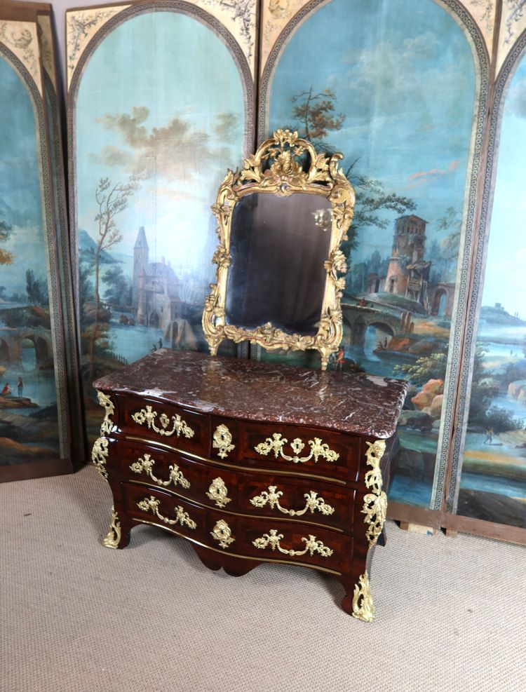 18th century gilded wooden mirror