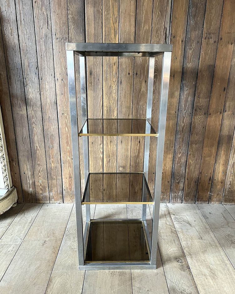Étagère Maison Bagues en chrome et laiton