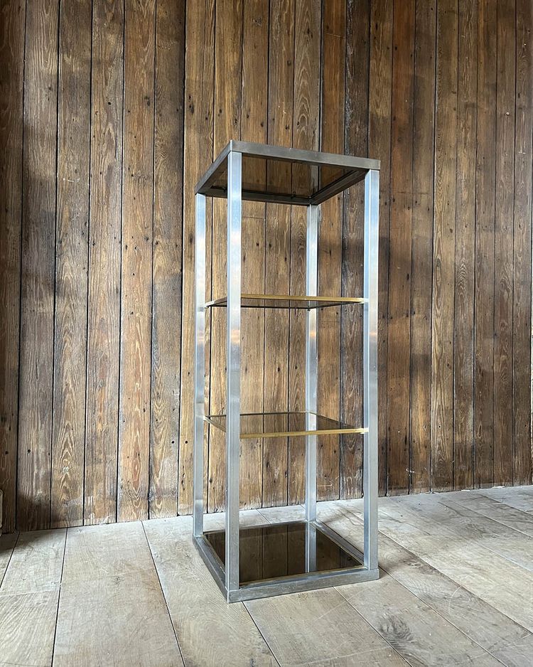 Étagère Maison Bagues en chrome et laiton