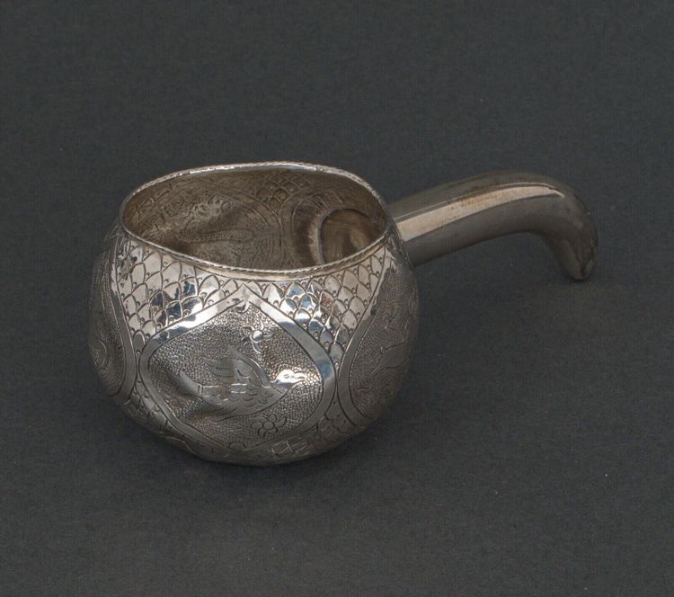 Kovsh calice russo in argento a forma di zucca 1900