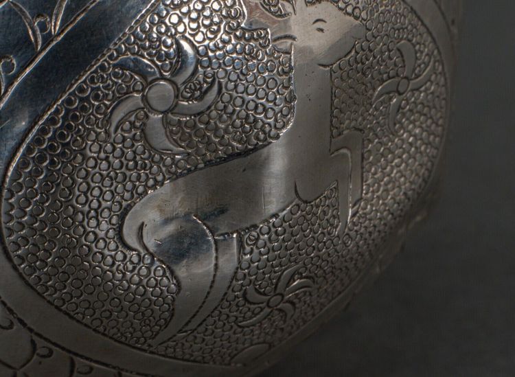 Kovsh calice russo in argento a forma di zucca 1900