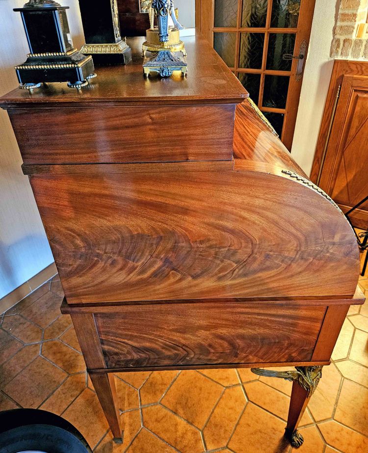 Empire Cylinder Desk Return from Egypt Mahogany and Gilt Bronze
