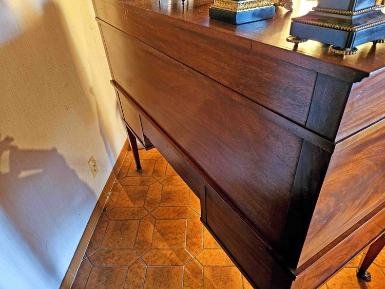 Empire Cylinder Desk Return from Egypt Mahogany and Gilt Bronze