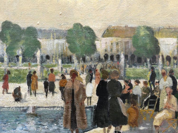 Élie Anatole PAVIL zugeschrieben, Der belebte Tuilerienpark