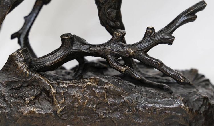 Sculpture - The Partridge, Alfred Dubucand (1828 - 1894) - Bronze