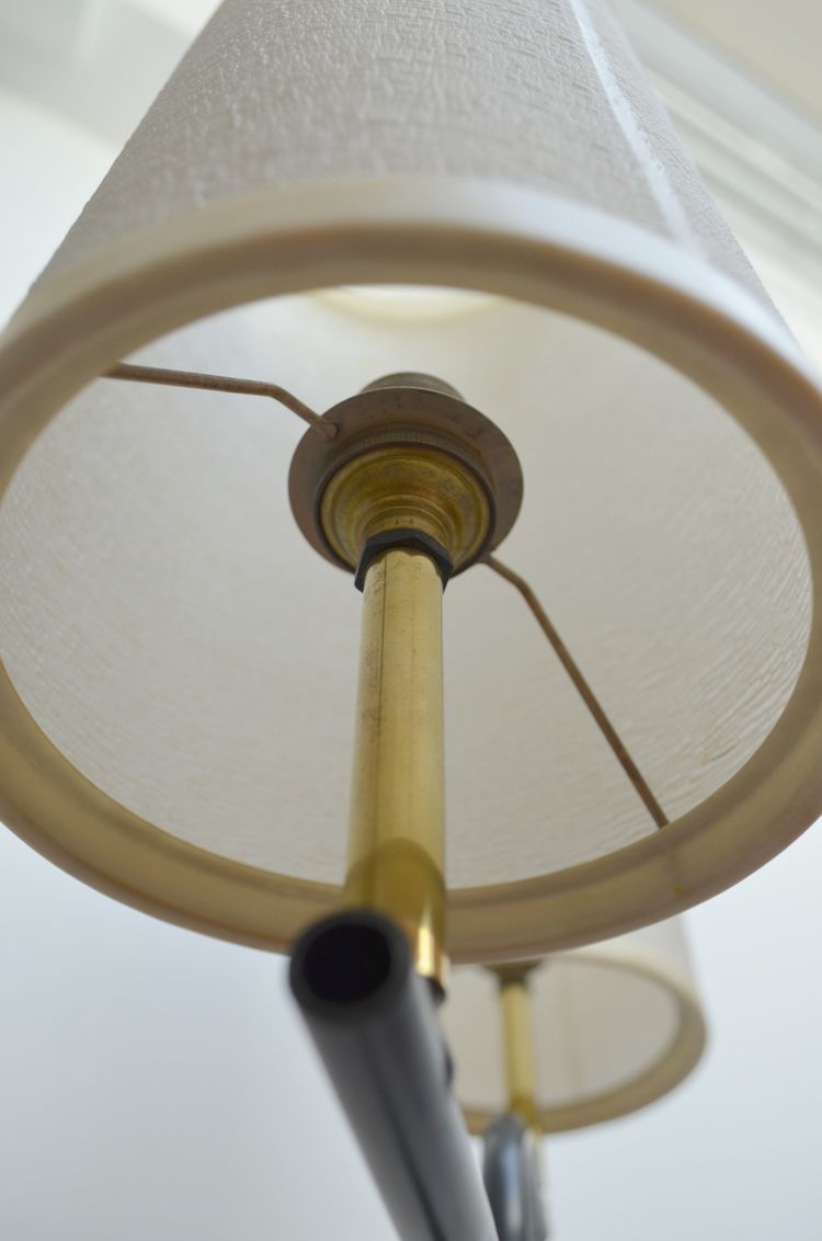 "Tuning fork" style floor lamp in the style of ARLUS circa 1960