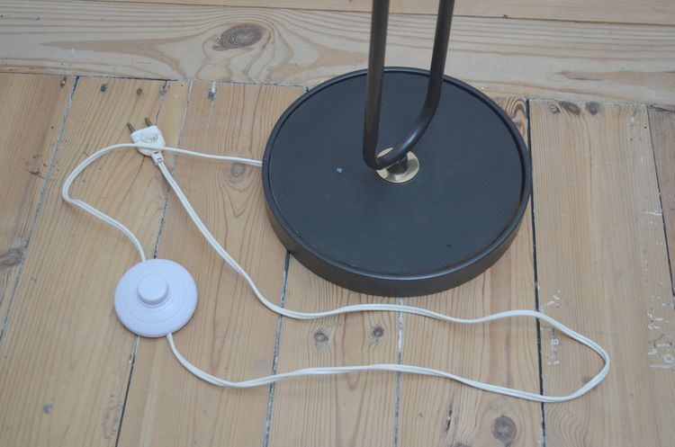 "Tuning fork" style floor lamp in the style of ARLUS circa 1960