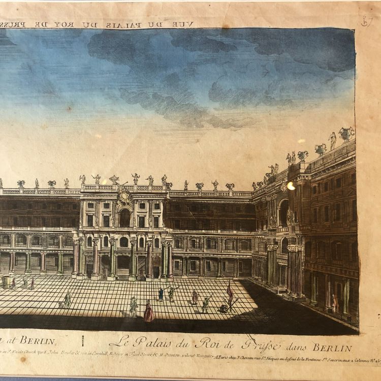 Two optical views, Berlin and Madrid, 18th century