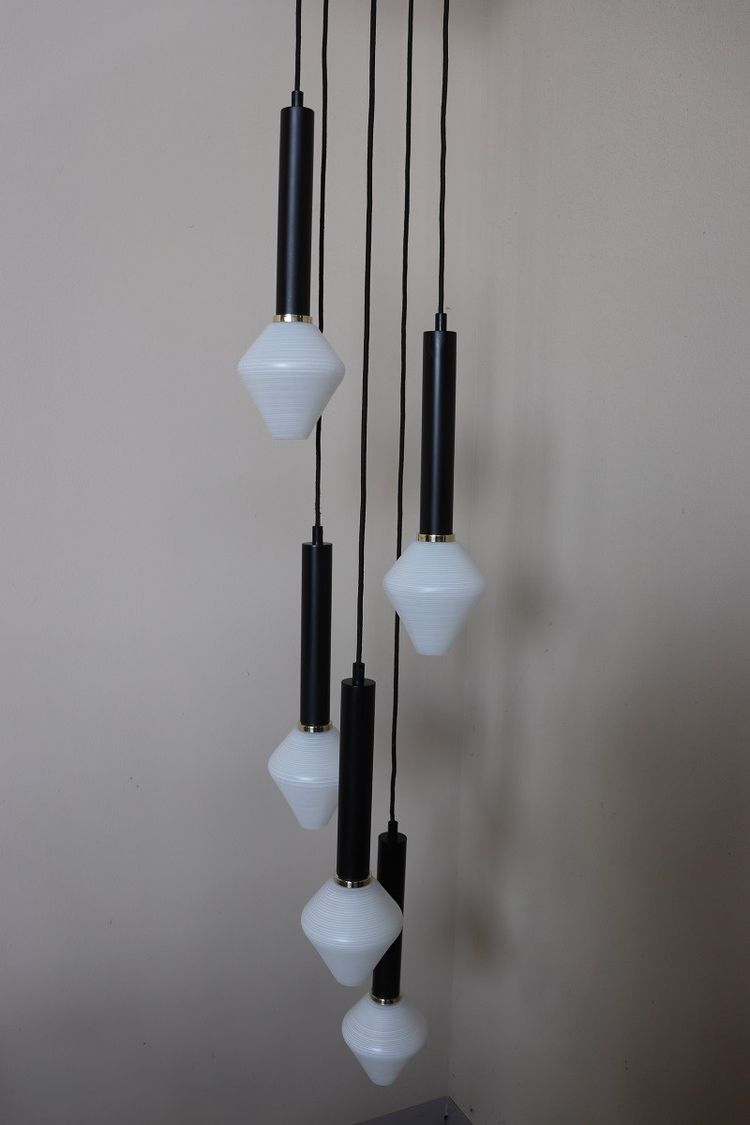 5-Tier Cascade Chandelier, 1960s