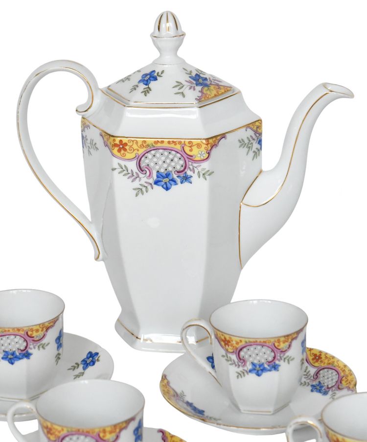 Service à café vintage en porcelaine de Epiag Tchécoslovaquie 