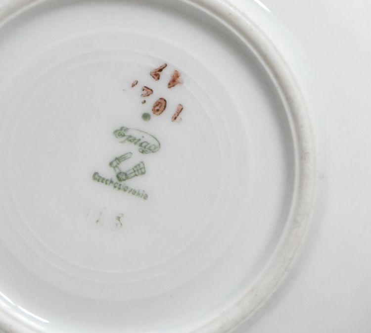 Service à café vintage en porcelaine de Epiag Tchécoslovaquie 