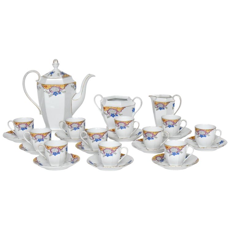 Service à café vintage en porcelaine de Epiag Tchécoslovaquie 