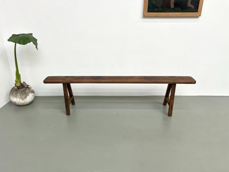 Banc ancien en chêne massif
