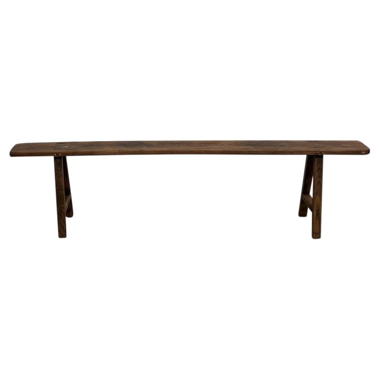 Banc ancien en chêne massif